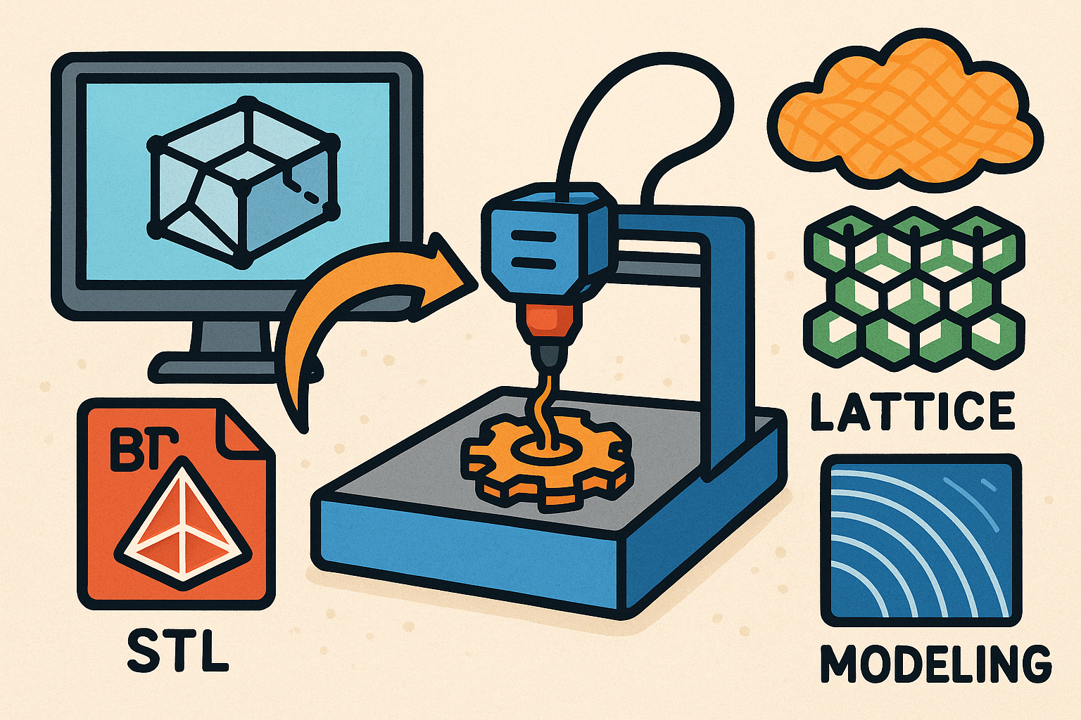 Design Software History: Additive Manufacturing Rewires CAD: From B‑Rep and STL to Volumetric, Lattice, and Field-Driven Modeling