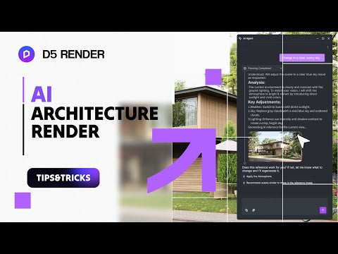 How to automate architectural render with AI Agent: environment, veget