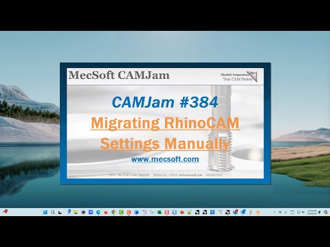 Migrating RhinoCAM Settings Manually