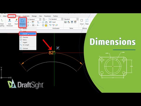 Create Angular Dimension for an Arc from Toolbar