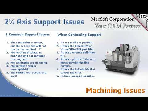 CAMJam Short #286: 2½ Axis Support, Handling Common Machining  Issues