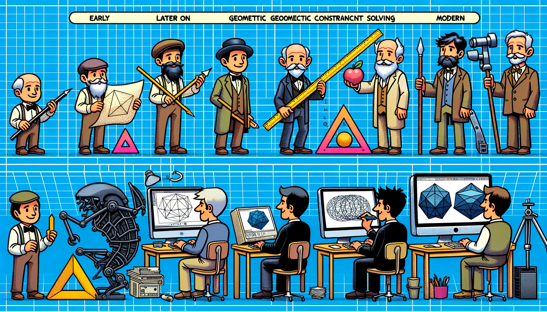 Design Software History: Evolution and Impact of Geometric Constraint Solving in CAD History