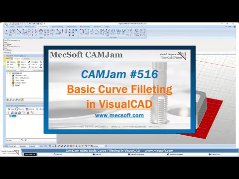 CAMJam #516: Basic Curve Filleting in VisualCAD