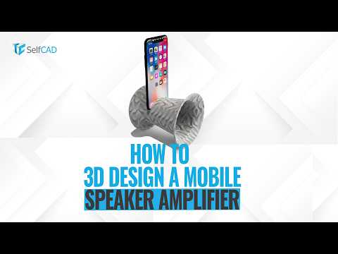 How to 3D Design Mobile Speaker Amplifier in SelfCAD