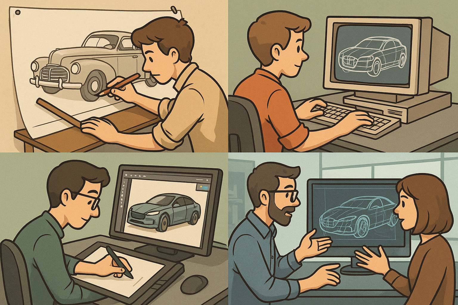 Design Software History: The Evolution of Automotive Design Software: From Manual Craftsmanship to Digital Innovation and Collaboration