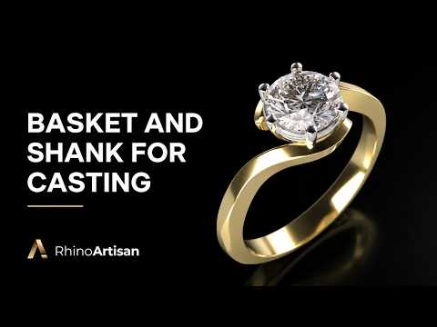 How to Join a Basket and Shank for Casting in Rhino | RhinoArtisan