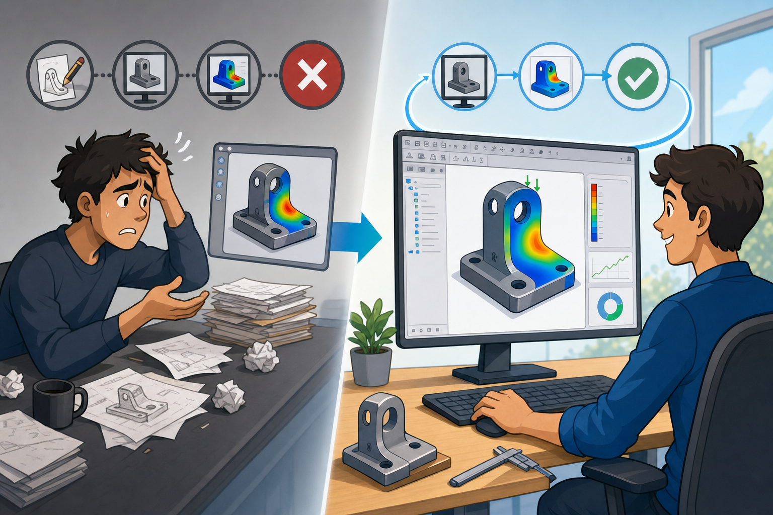 Embedded Simulation in CAD: From Late Validation to Real-Time Design Feedback