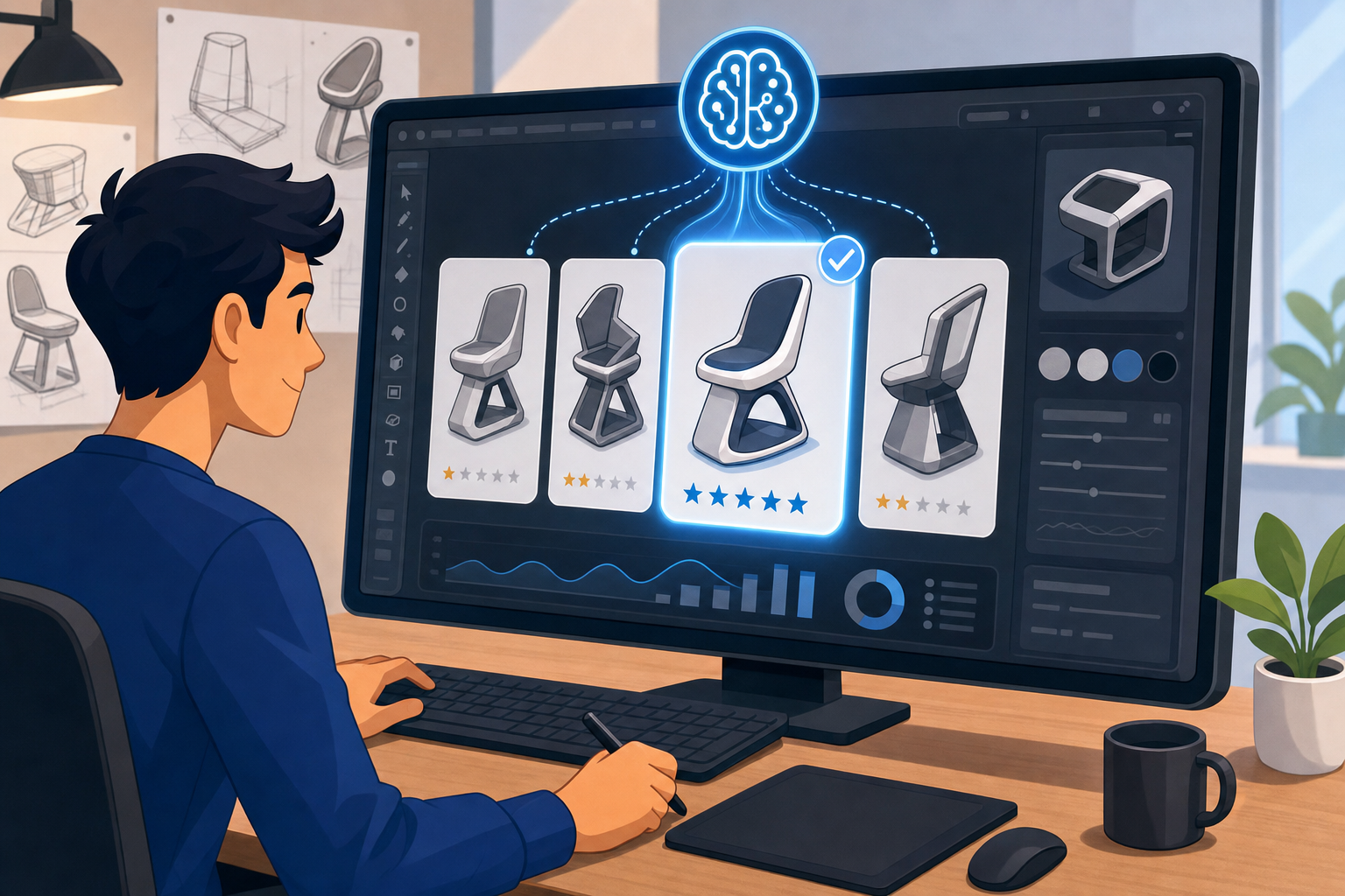 AI-Driven Concept Selection in Design Software