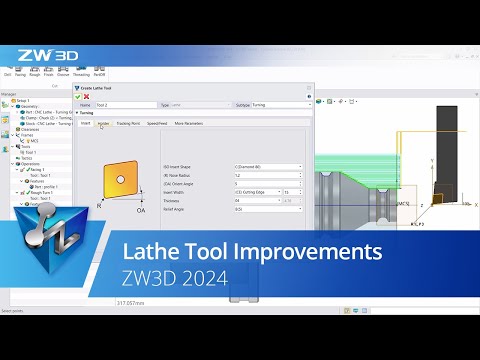 Lathe Tool Improvements | ZW3D 2024