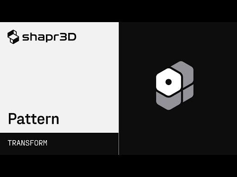 Shapr3D Manual - Pattern | Transform