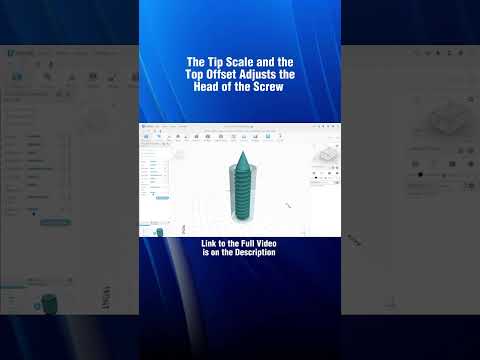 How to Create Screws and Nuts While Modeling