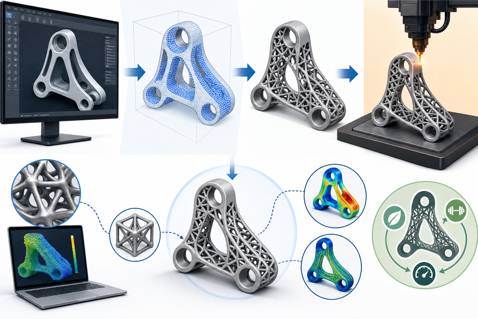 Generative Lattice Design in Additive Manufacturing: From CAD Geometry to Performance-Driven Architecture