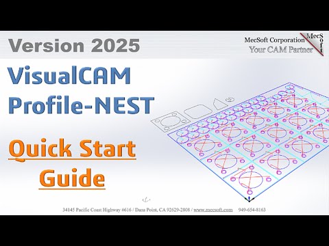 VisualCAD/CAM 2025 Profile-NEST Quick Start