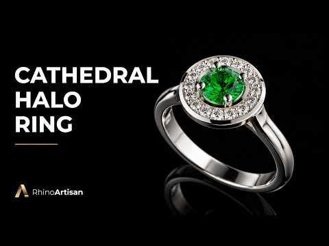 How to Design a Cathedral Halo Ring in Rhino | RhinoArtisan