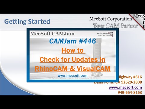 CAMJam #446: How to Check for Updates in RhinoCAM and VisualCAM