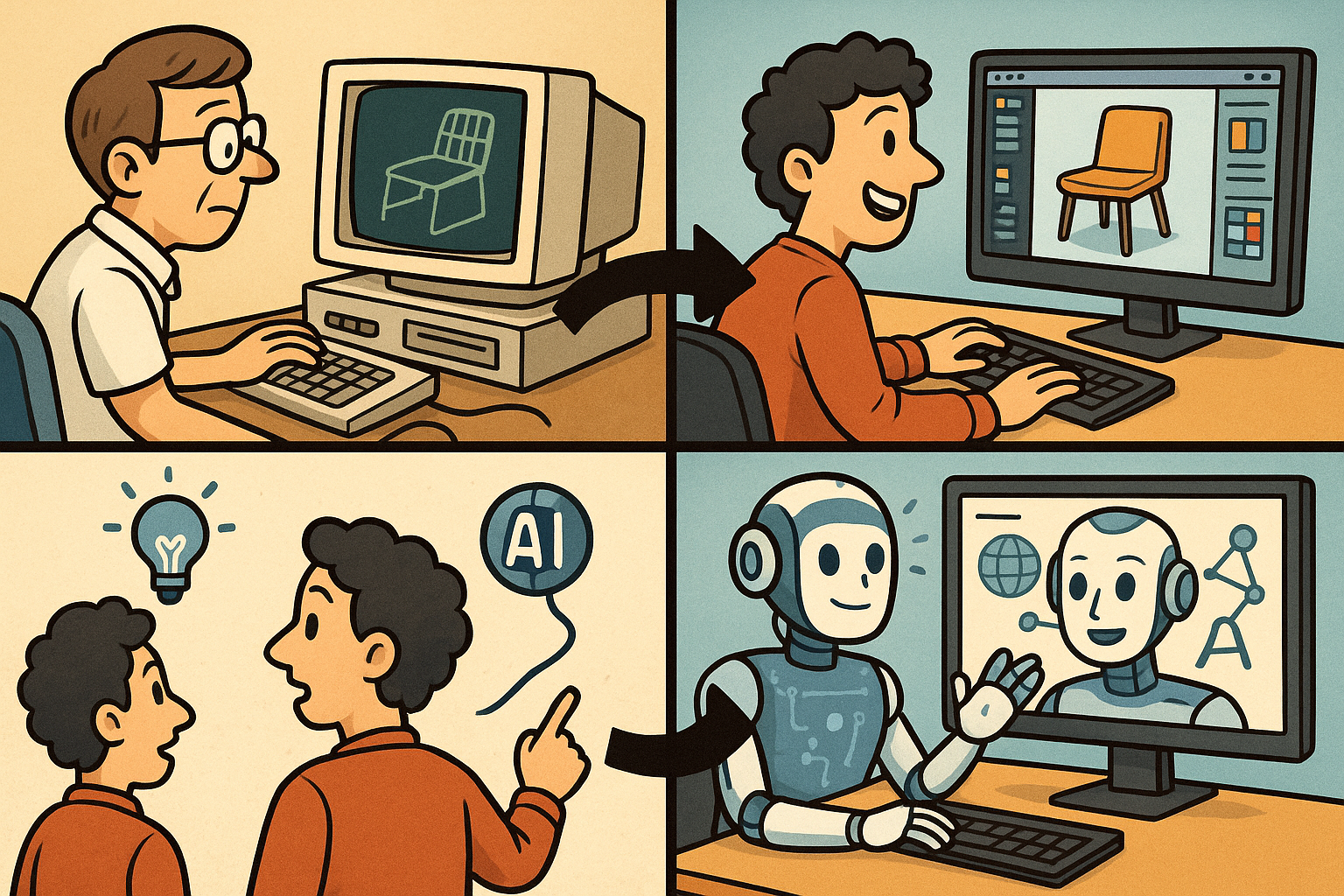 Design Software History: Historical Evolution and Impact of AI in Design Software: From Early CAD Limitations to Modern Intelligent Solutions