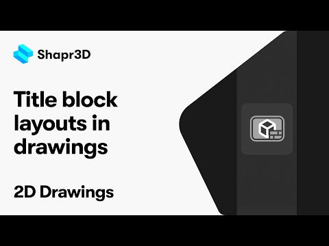 Shapr3D Manual - Title block layouts | 2D Drawings