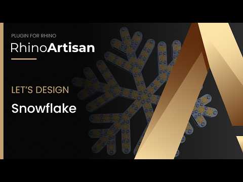 Design a 3D CAD Snowflake pendant | RhinoArtisan