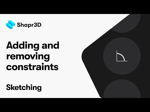 Adding and removing constraints | Sketching