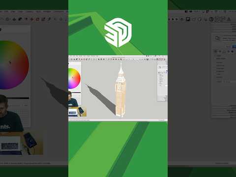 Modeling Big Ben in Under 1 Minute #sketchup #shorts