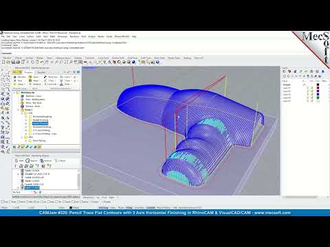 CAMJam #320: Pencil Trace Flat Contours with 3 Axis Horizontal Finishing