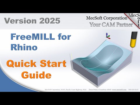 FreeMILL 2025 Quick Start for Rhino