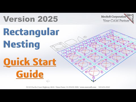 Rhinoscript Nesting RhinoCAM 2025 Rectangular Nesting Quick Start