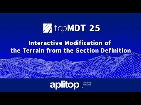 tcpMDT 25 Professional | Interactive Modification of the Terrain from the Section Definition