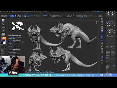 Creature & Character Concept Sculpting – Ashley A. Adams “A_Cubed” – ZBrush 2024