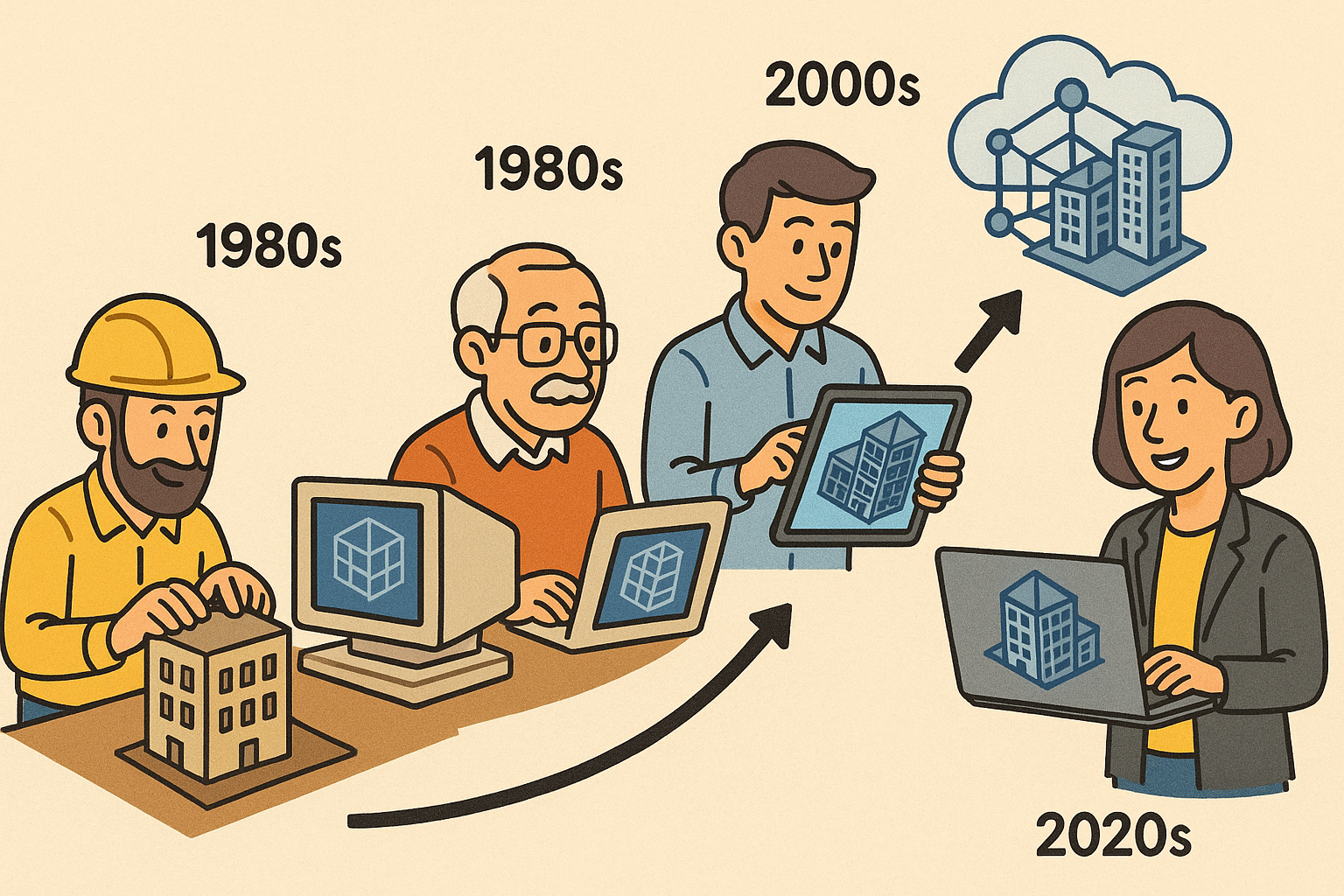 Design Software History: From Object-Based Models to Digital Twins: The Evolution of BIM, Standards, and Computable Project Workflows (1970s–2020s)