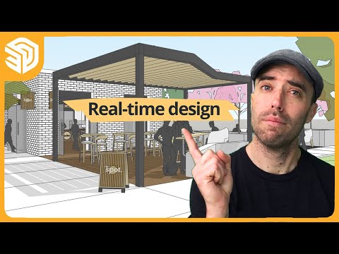 SketchUp Live Modeling Sidewalk Café