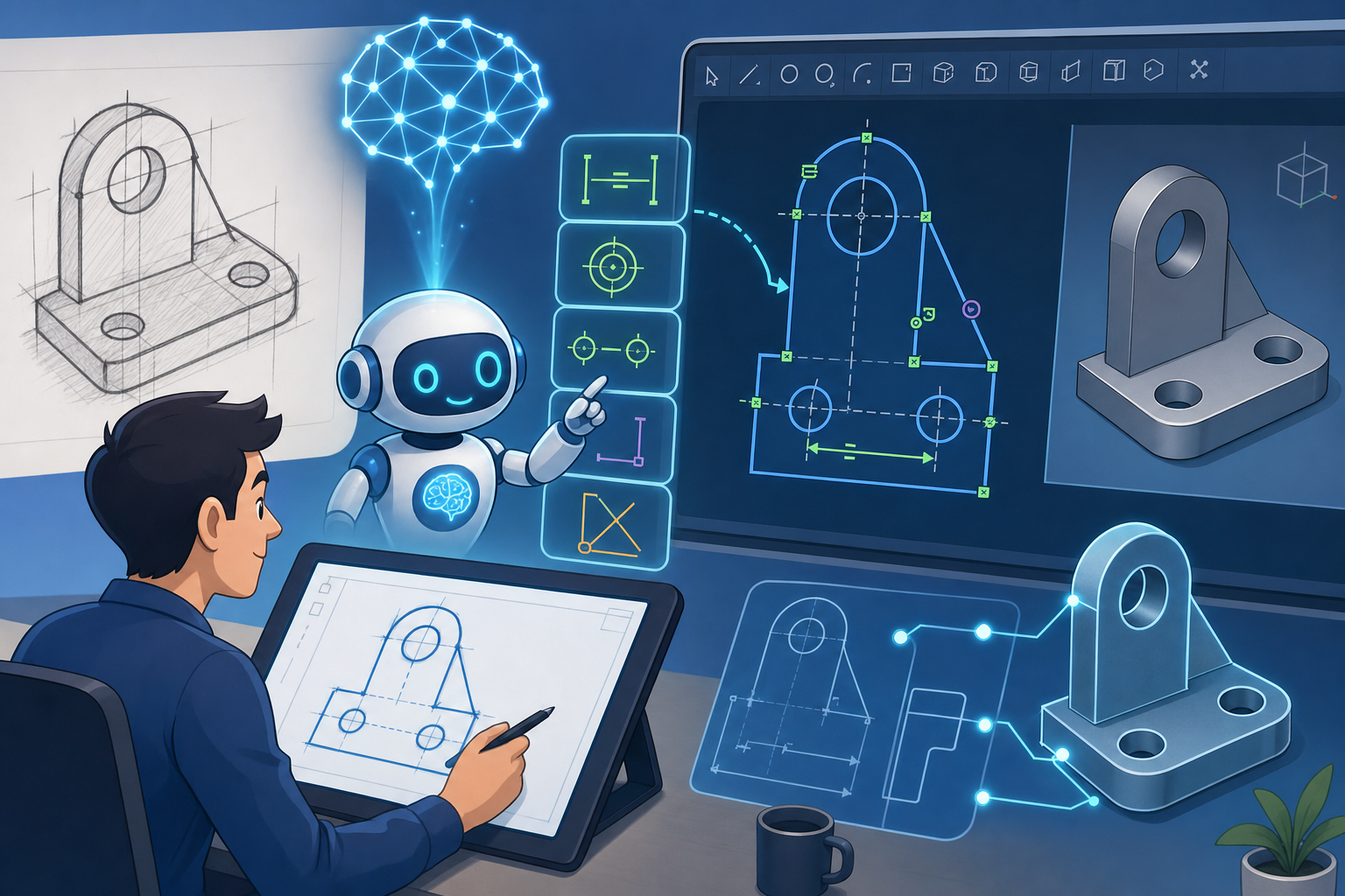 AI-Powered Sketch Constraint Suggestions for Robust Parametric CAD