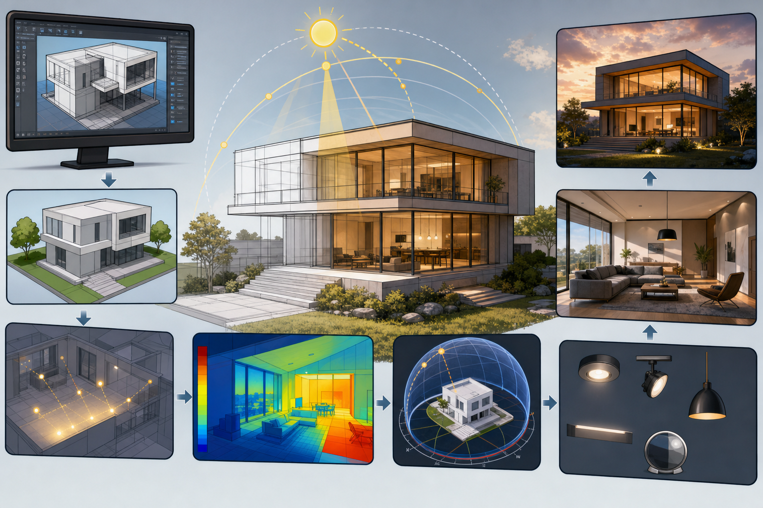 Lighting Simulation in Architectural Visualization Workflows