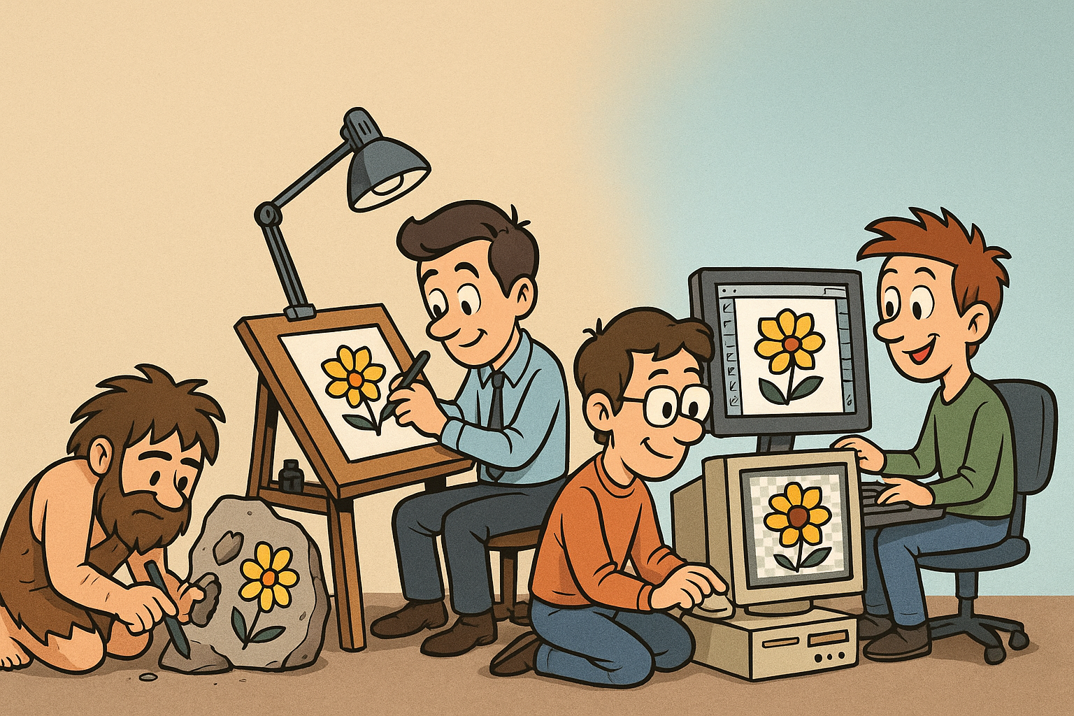 Design Software History: Evolution of Vector and Raster Graphics in De