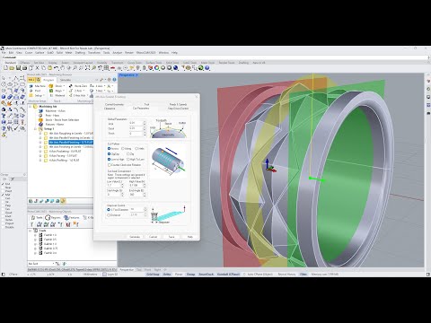 RhinoCAM Continuous 4 Axis Parallel Finishing Containment