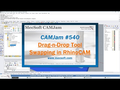 Drag-n-Drop Tool Changes in RhinoCAM