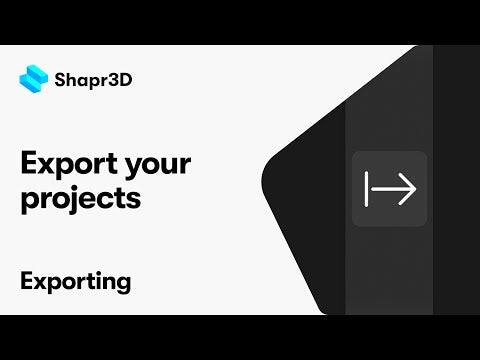 Shapr3D Manual - Export your projects