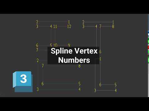 Display Spline Vertex Numbers in 3ds Max | Spline Vertex Numbers