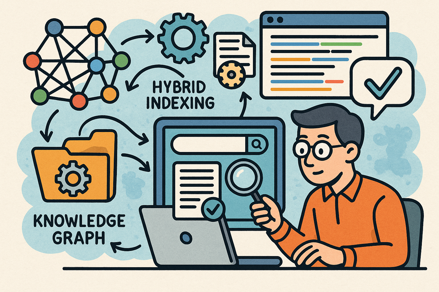 Metadata-Driven Discovery in Engineering: Knowledge Graphs, Hybrid Ind