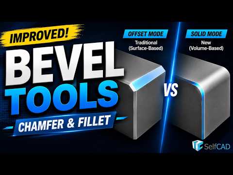 Master the New Bevel Tool in SelfCAD | Chamfer & Fillet Made Easy