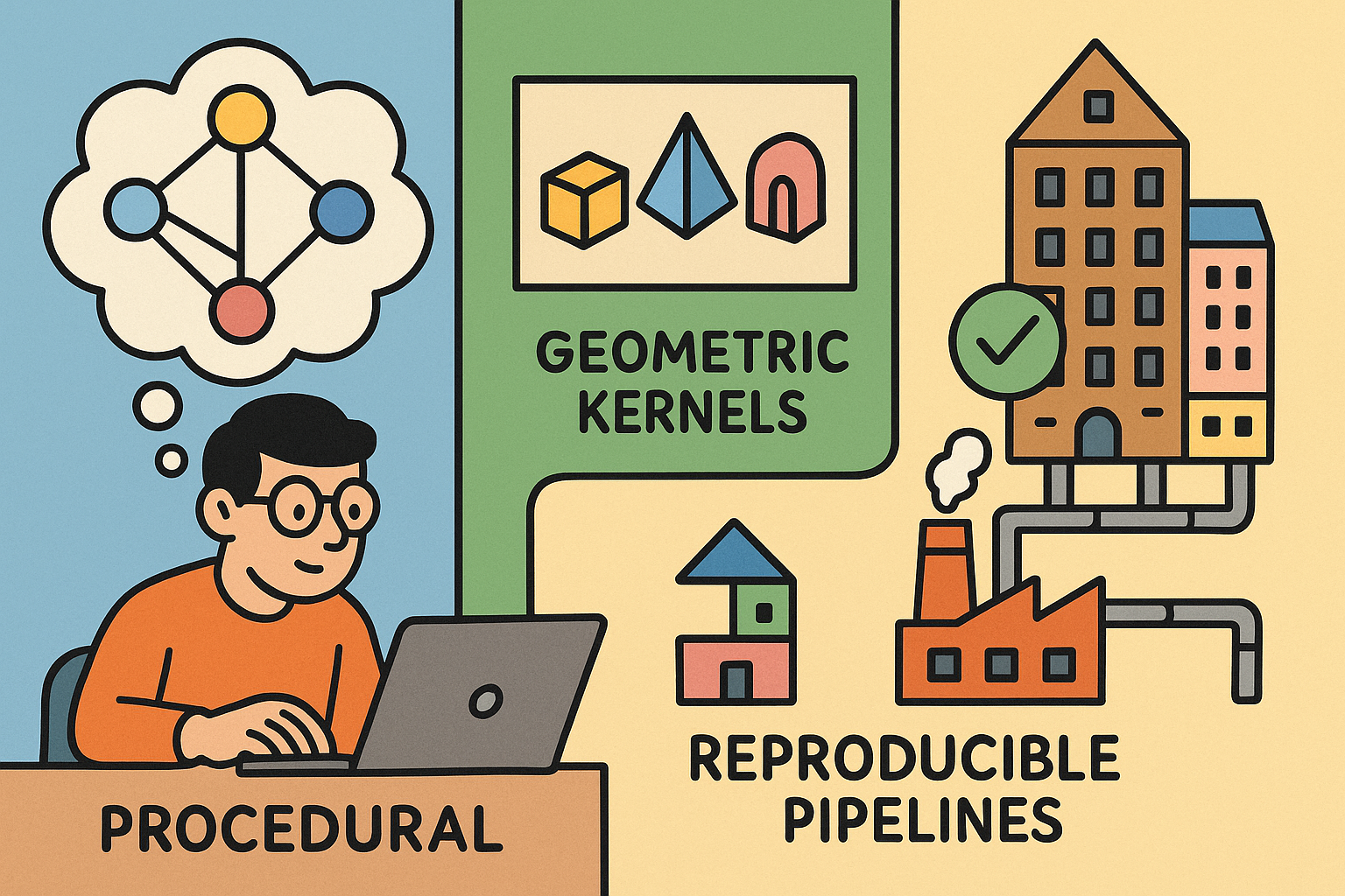 Procedural Architecture: Graph Semantics, Geometry Kernels, and Reproducible Pipelines