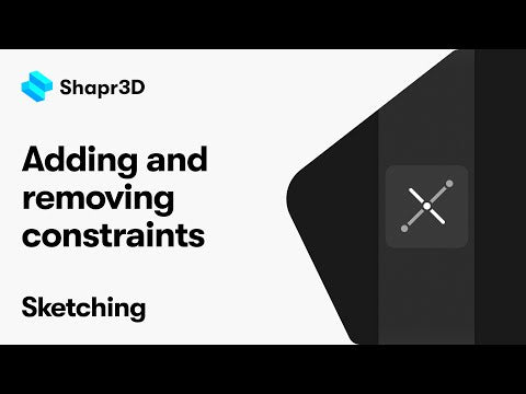 Shapr3D Manual - Adding and removing constraints | Sketching