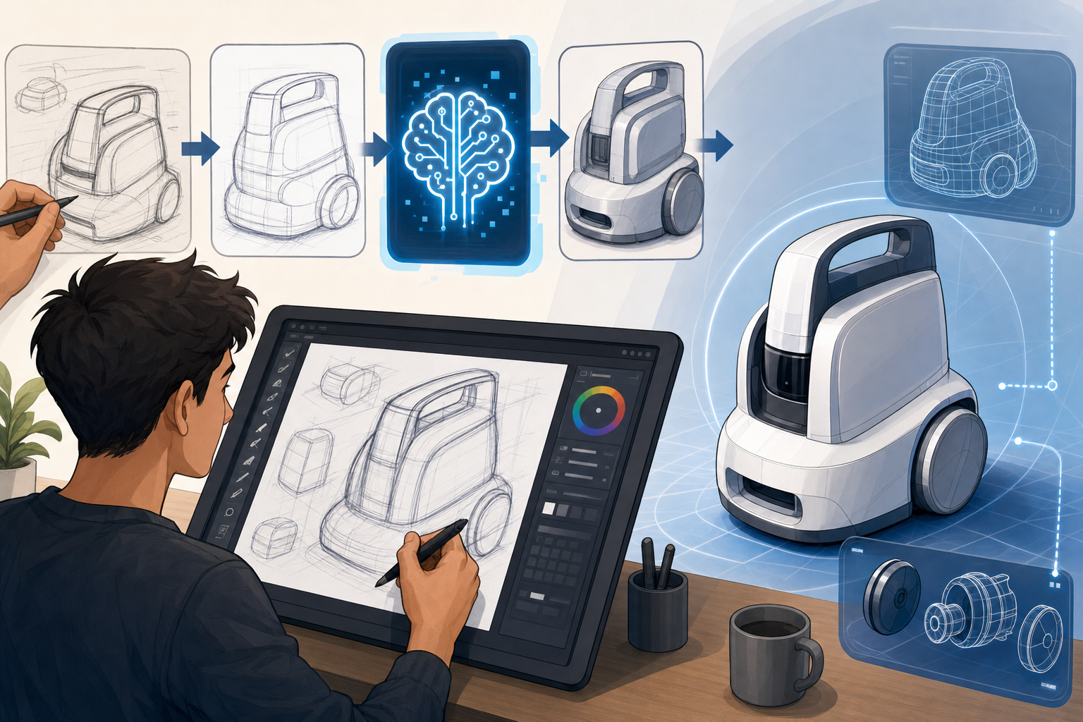 Digital Sketching in Design Software: From Conceptual Input to Intelligent Modeling