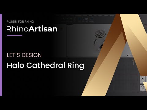 RhinoArtisan  - Halo Cathedral Ring  - Design