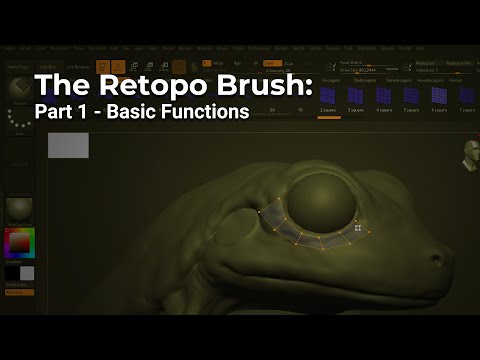 Getting Started With Zbrush Desktop Retopology Brush Basic Functio