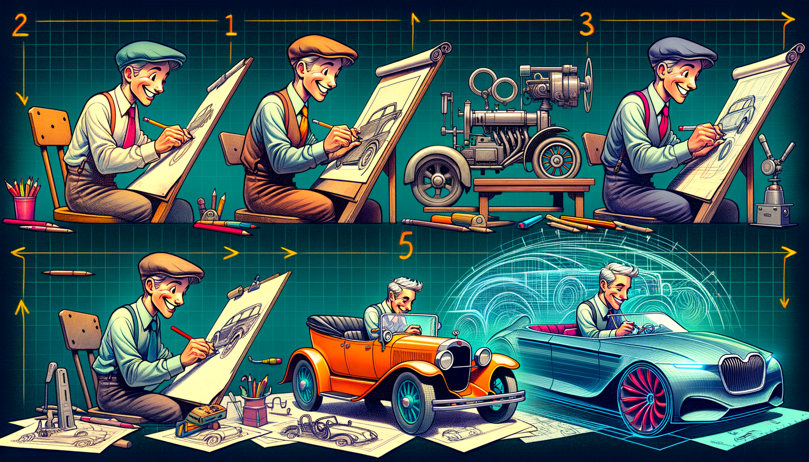 Design Software History: Evolution of Automotive Design: From Hand-Drawn Sketches to Advanced CAD Systems