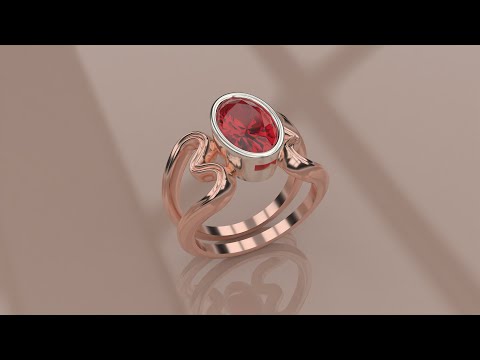 Speed Modeling: Oval Gemstone Ring in 1 Minute ✨💍