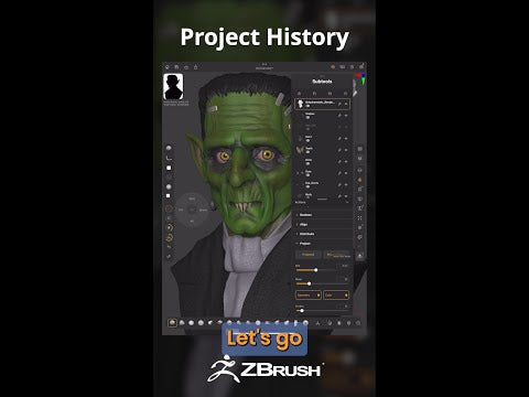 Use Project History to Maintain Details When Retopologizing in ZBrush