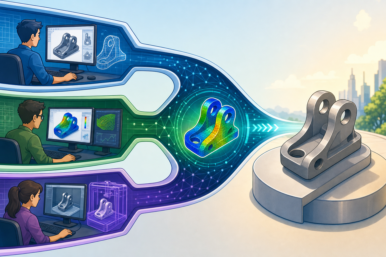 Design Software History: Simulation-Driven Design: The Long Convergence of CAD, CAE, and Digital Prototyping