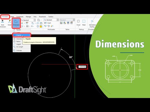 Create Angular Dimension for a Circle With Dimension Text Override from Toolbar